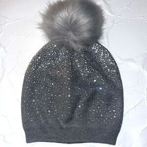 Adrianne Landau Embellished Wool Beanie